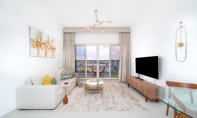 Dubai Sports City Apartment | 812 Canal Residence West Spanish | 1 Bedroom