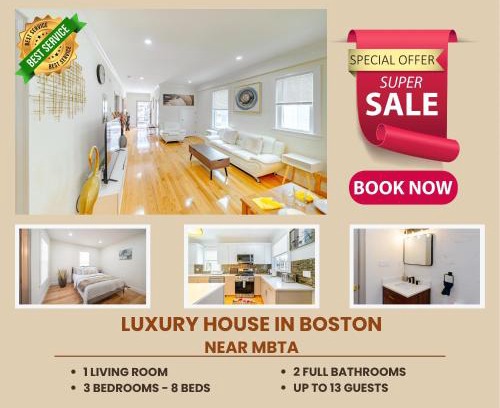 St. Marks Apartment | 82 - 3BR Boston - Stylish Stay near MBTA