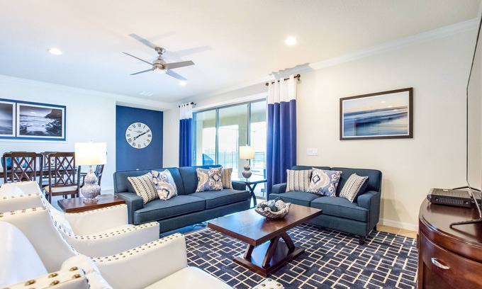 Four Corners House | 9 Bedroom w/Private Lakeview Pool & Hot Tub. Professionally Decorated.