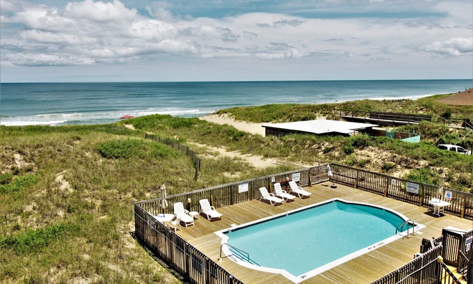 Kill Devil Hills Condo | A Beach Odyssea at Admirals View III 2 Bedroom Oceanfront Condo, Pool Access, Near Kill Devil Hills Attractions