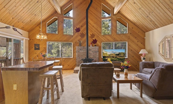 Arnold Ski Chalet | A-Frame Knotty Pine Chalet - Dogs Ok! Game Room with Pool Table, Basketball