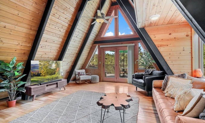 Whispering Pines Cabin | A-Frame On The Rocks. Whispering Pines. Payson. Waterwheel.