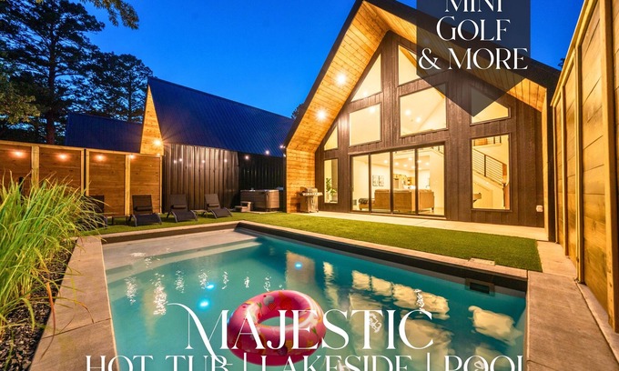 Mid America House | A-Frame Retreat with Pool, Hot Tub, Lake Access