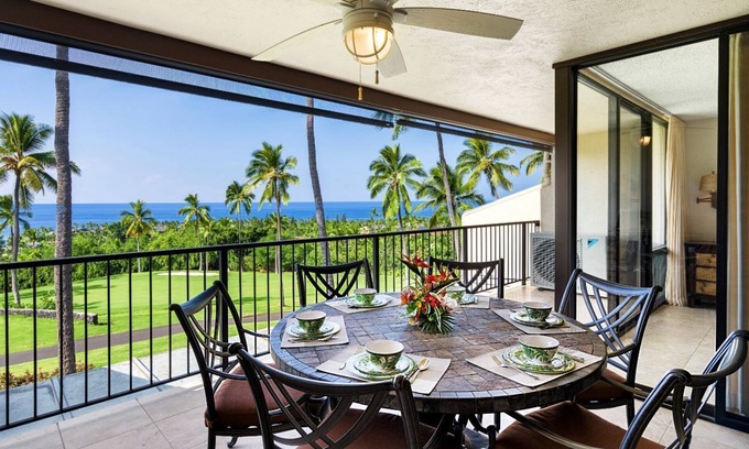 Keauhou Condo | 🏖️AC Throughout | 2 BDM + Loft | Amazing Ocean Views | Large Lanai