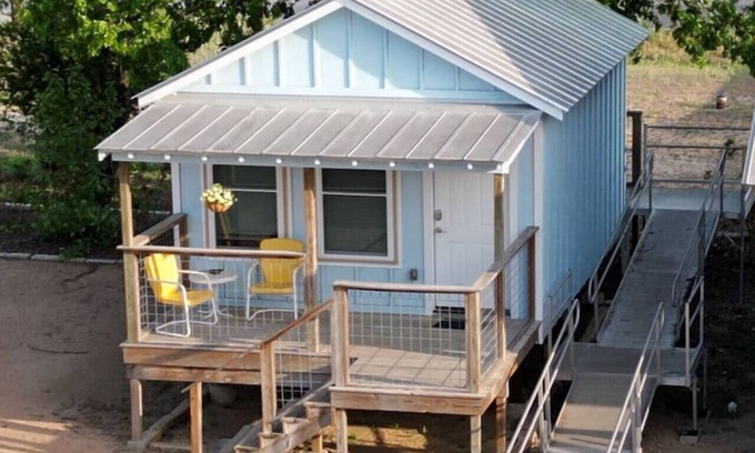Kerrville Cabin | Accessible Queen Bed Cabin #16 near River