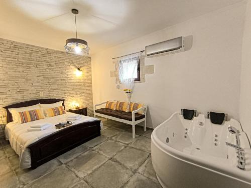 Katochori House | Achlades The Mountain Paradise Villas - Suite with a Private Jacuzzi, Pool, and a Balcony with an Amazing View!