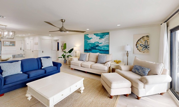 Holiday Isle Condo | Aegean 102 is a Stunning 2 BR Ground Floor Gulf front unit