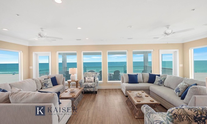 Gulf Shores House | Agua Azul | Top Floor | Beach Front Home with Pool, Elevator, & Boardwalk