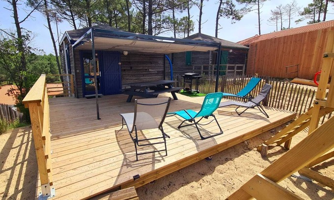 Mimizan-Plage Ski Chalet | Air-conditioned chalet at the foot of the dunes
