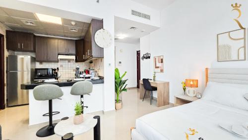 Abu Dhabi Apartment | Al Reef Downtown 1BR - Chic Modern Escape with Comfortable Living