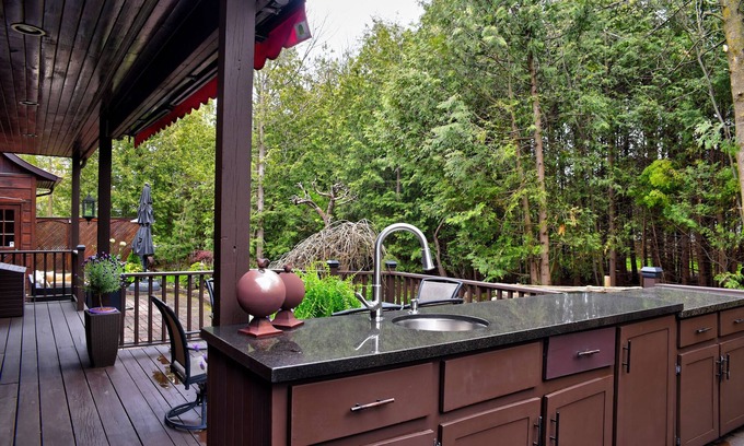 Collingwood Ski Chalet | All inclusive summer rental with a private backyard oasis