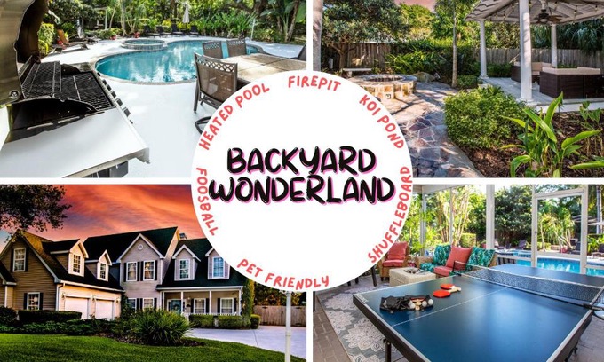 Bradenton House | Amazing Backyard Paradise, Heated Saltwater Pool & SPA, 8 mins to Anna Maria Island & 10 mins to IMG