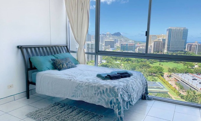 Waikiki Condo | Amazing Ocean view studio Inn on the park 21st floor（1month~）