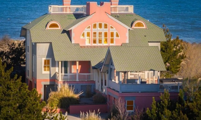 Buck Island House | Amazing Views! Oceanfront! Private Heated Pool, Rec. room, Hot tub, elevator. Gated buck Island c.