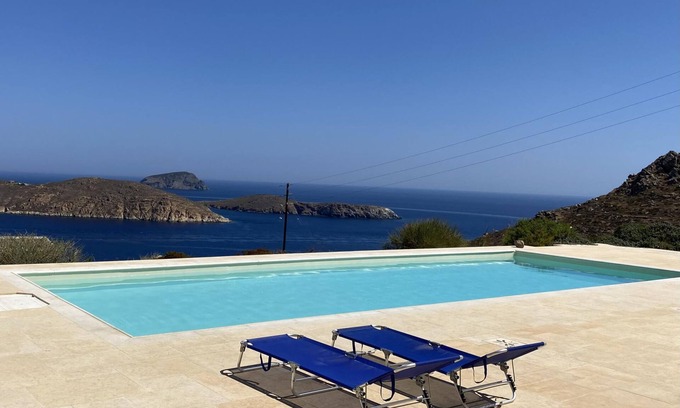 Ramos Villa | An Amazing Stone Villa-b in Serifos w Shared Pool