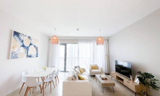 Ras Al Khor Industrial Area Apartment | ANW Vacation Homes -Harbour Views Tower 2 in Creek Harbour - 2 Bedroom apartment