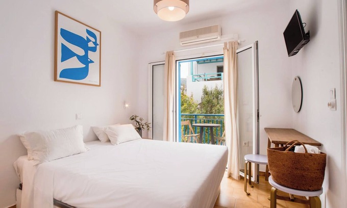 Paros Apartment | Apartment '9' with Mountain View, Wi-Fi and Air Conditioning