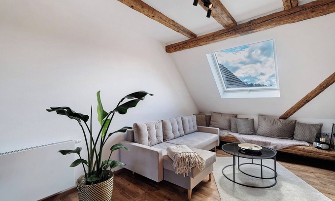 Niederlehen Apartment | Apartment 'Scheunenglück' with Shared Garden, Balcony and Wi-Fi