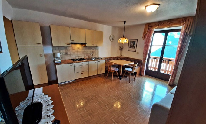 Castelrotto Apartment | Apartment 'Weitblick' with Mountain View, Shared Pool and Wi-Fi