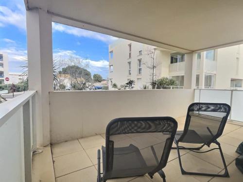 Valras-Plage Apartment | Appartement climatisé, moderne avec terrasses à 500m de la mer