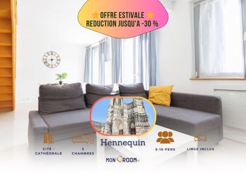 Old Town Apartment | Appartement complet équipé Idéal groupe PRO/famille * 10 pers * 5 chb * Mon Groom