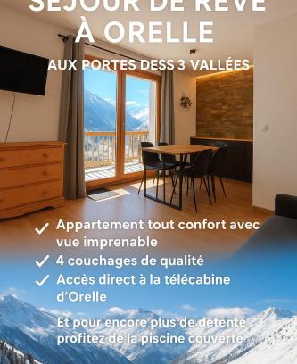 Orelle Apartment | Appartement cosy vue panoramique Orelle les 3 Vallées
