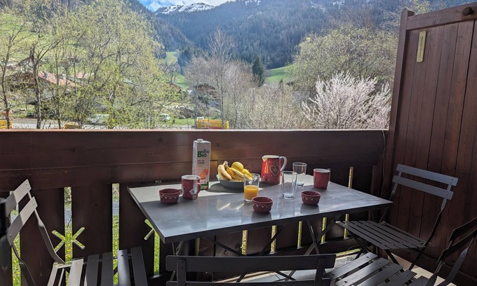 Praz-sur-Arly Apartment | Appt SUD vue Pistes 7/8 Personnes 250m Pistes Praz sur Arly