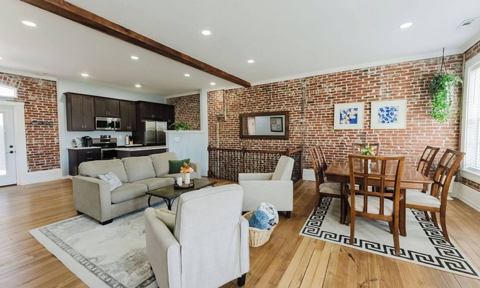 Downtown St. Louis Apartment | Arch View from private deck, 2BR 2BA sleeps 5. Newly rehabbed historic building