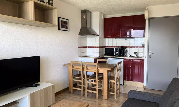 Pra Loup Apartment | Arribau Residence - Renovated studio near the slopes and commperces, for 4 people, in Pra Loup