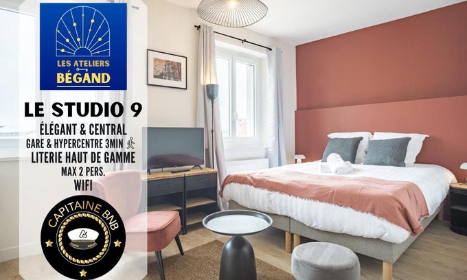 Troyes Apartment | Ateliers Begand Studio 9 - Prox Gare Hypercentre