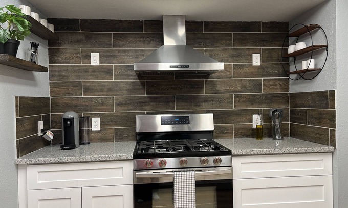 Round Rock House | Awesome remodeled home with a movie room and a massive backyard with a firepit