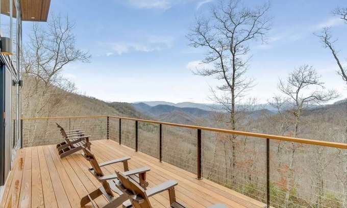 Bryson City Cabin | Azalea Creek Falls - Free Whitewater Rafting + Modern Cabin + Breathtaking View