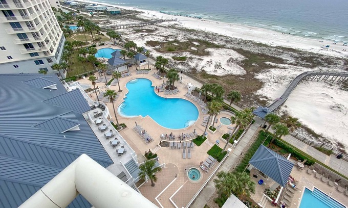 Fort Morgan Condo | Beach Club C1001 Beachfront Sleeps 8 | Large Balcony| Full Service Resort Style