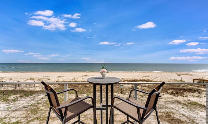 St. George Island Condo | BEACH OCEAN FRONT, POOL! Walk to shops! New Decking!nDowntown Location!