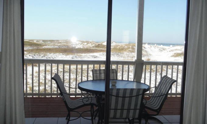 Holiday Isle Condo | Beach view condo, serene view of East Pass, walk to beach on Holiday Isle