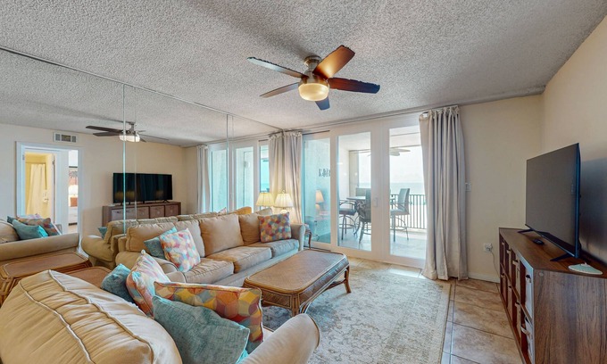 Orange Beach East Condo | Beachfront Escape w/Free WiFi, Central A/C, Gulf Views, Shared Pools, & Tennis