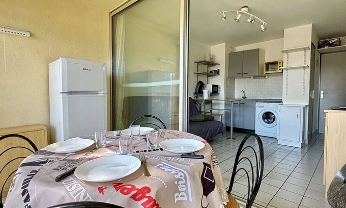 Argeles Plage Apartment | Beachside Studio with Pool, Parking & Balcony - Argelès-sur-Mer
