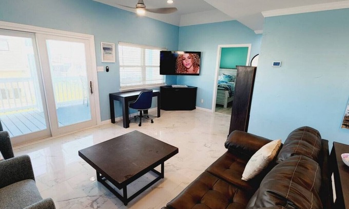 Galveston Apartment | Beachview Beauty 50 steps to a private beach! BYOT