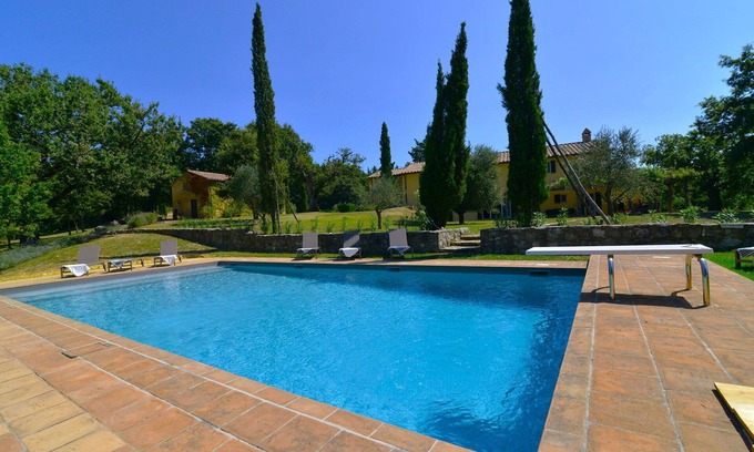 San Casciano dei Bagni Villa | Beautiful private villa for 10 guests with WIFI, private pool, TV, patio and panoramic view