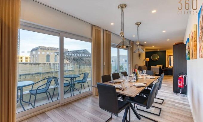 Marsaskala Apartment | Beautiful 3BR designer home with WIFI/AC w/Balcony