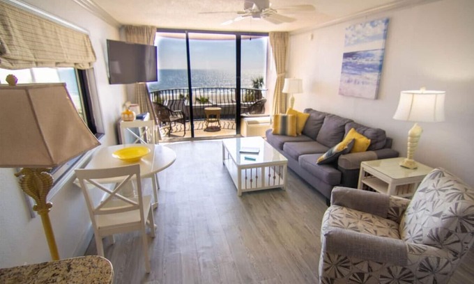 Myrtle Beach Condo | Beautiful End Unit Oceanfront in the heart of Myrtle Beach indoor and outdoor pools 203