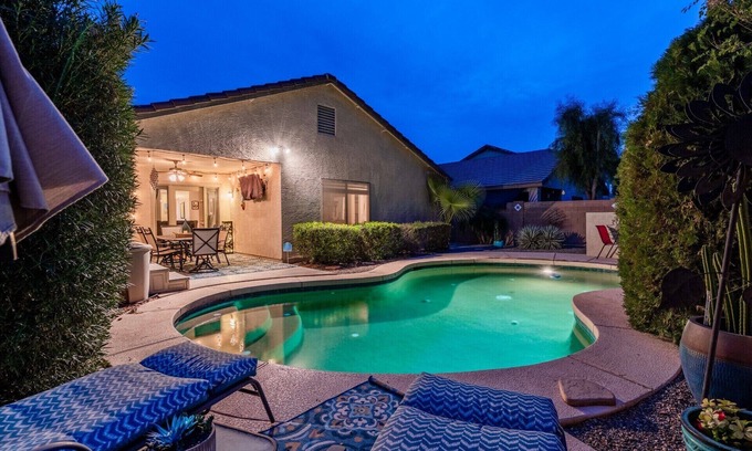 Los Arbolitos Ranch House | Beautiful Home with No Fee Heated Pool- Hot Tub! Great Location!