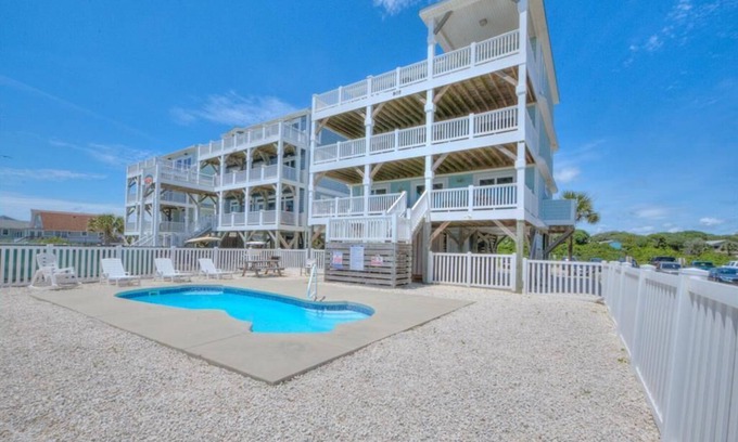 Yaupon Beach House | Beautiful,Oceanfront Home-Private POOL & Elevator-Sleeps16