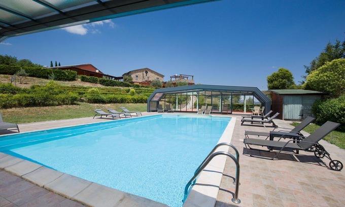 Trivigno Villa | Beautiful private villa for 20 guests with WIFI, A/C, pool, TV, patio and pets allowed