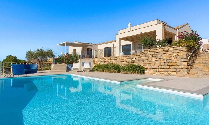 Buseto Palizzolo Villa | Beautiful private villa for 8 guests with private pool, A/C, WIFI, TV, terrace and panoramic view