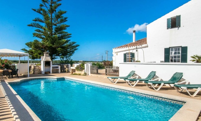 Mahon House | Beautiful private villa with private pool, WIFI, TV, patio, pets allowed, panoramic view and par...