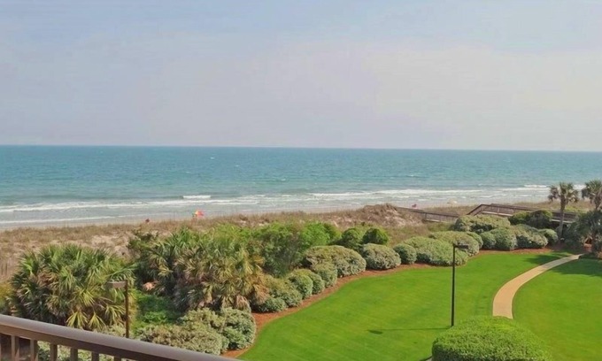Litchfield by the Sea Condo | Beautiful Shipyard Village A38, Oceanfront with Shaded Balcony
