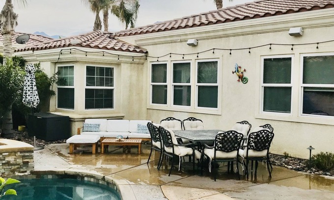 La Quinta House | Beautiful & spacious home-gated community. Private yard w/salt water pool/spa.