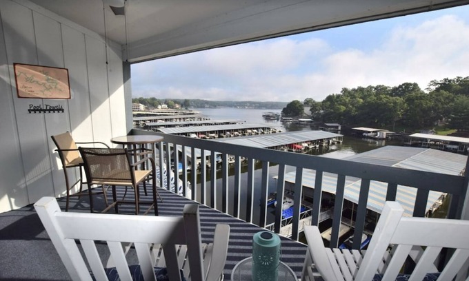 Osage Beach Condo | BEAUTIFUL Updated Condo ON THE WATER!Lake main channel & pool views! Boat Slip!