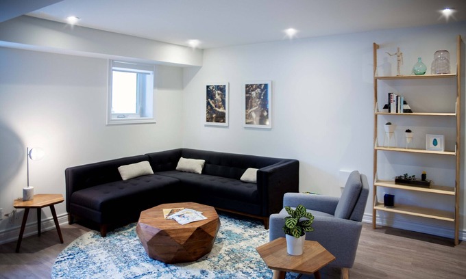 Leslieville Apartment | Beautifully renovated open concept with very large living space.